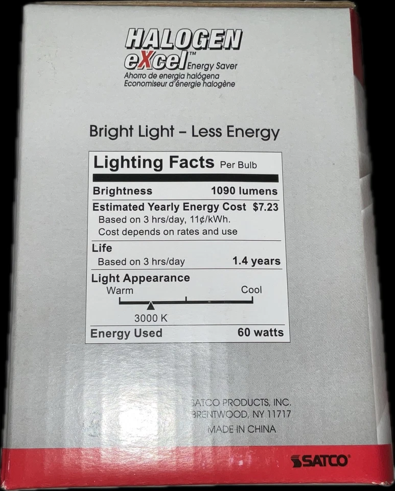 Lot 6 NIB Satco S2242 60W Long Neck Par 30 9° Narrow Flood 530 Lumen Replacement - Image 2 of 3