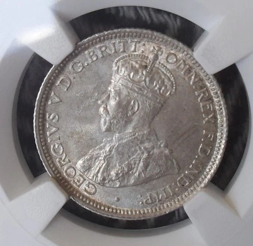Australia 1911 Sixpence, NGC Grade MS63, Uncirculated Plus , Silver Coin (SL5)