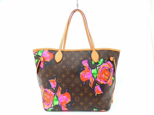 Louis Vuitton M48613 Monogram Rose Neverfull MM Stephen Sprouse Collabo #042