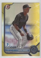 2022 Bowman 1st Edition Yellow Foil 15/75 Jose Salas #BPPF-30 0e1