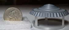 Kilaak Star Disk/UFO/Flying Saucer From Movie Destroy All Monsters Tiny Silver