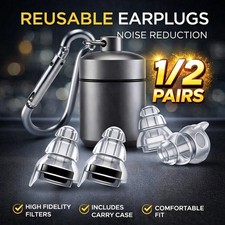 24dB High Fidelity Concert Earplugs Reusable Musicians Ear Plugs Music Festivals
