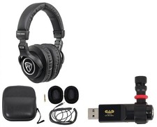 Rockville PRO-M50 Studio Monitor Headphones w/Detachable Cable CAD Recording Mic