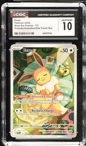 Eevee 173 - BSP:  Prismatic Evolutions Elite Trainer Box CGC 10 GEM MINT