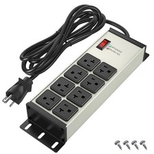 FENJIKRONIX Heavy Duty Power Strip 20 Amp, 12 Gauge Surge Protector, 6FT