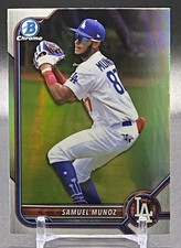 2022 Bowman Draft #BDC-63 Samuel Munoz Los Angeles Dodgers Chrome Refractor