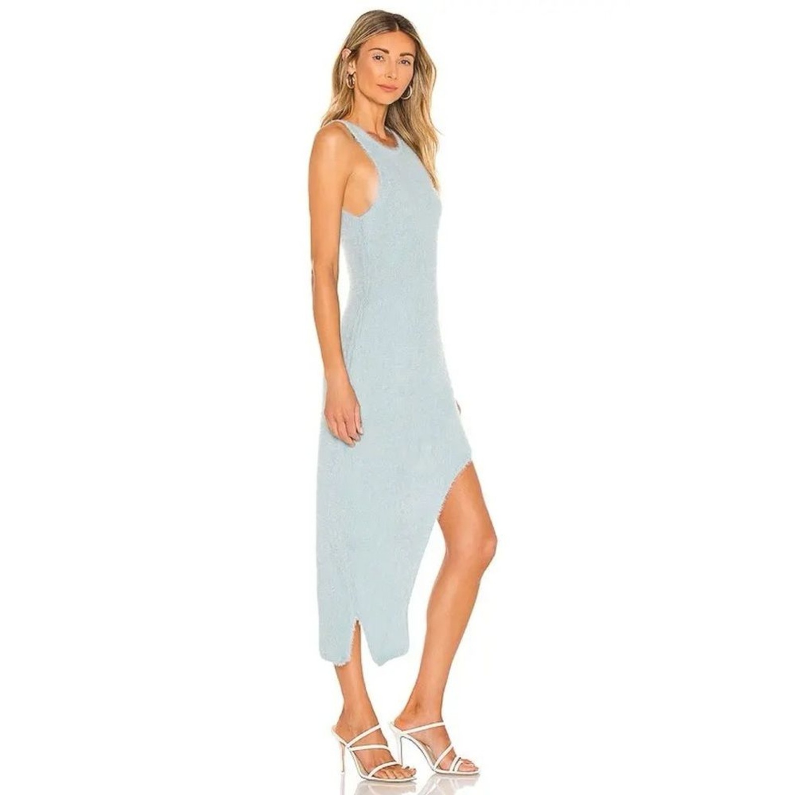 BARDOT Revolve The Fluffy Knit Asymmetrical Midi Dress Size XS