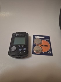 OFFICIAL OEM Sega Dreamcast Smoke Gray Remote Controller & VMU w/ New Battery