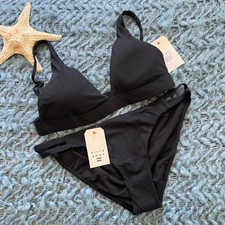 NWT Billabong SOL Searcher Banded Lowrider Black Bikini Set Size XL (14)