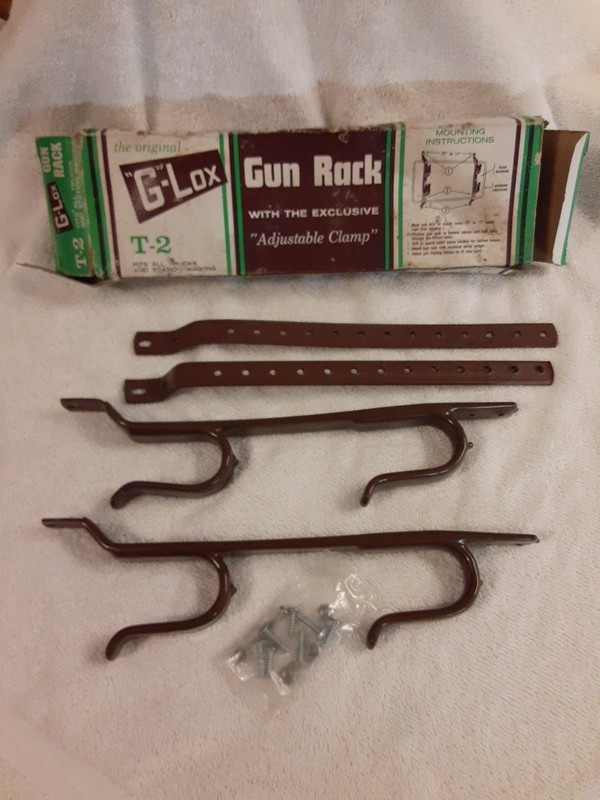 VINTAGE UNUSED IN OPEN BOX G-LOX T-2 GUN RACK COMPLETE FOR TRUCKS /STATION WAGON