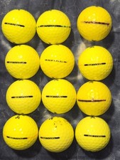 1 Dozen quality used Yellow Srixon Soft Feel Golf Balls  Free Tees