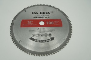 OA-BRES 12" Tungsten Carbide Blade for Aluminum, Plastic, or Non-Ferrous Metal