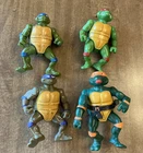 4 Teenage Mutant Ninja Turtles Vintage Lot Donatello Raphael Leonard 1988-1991