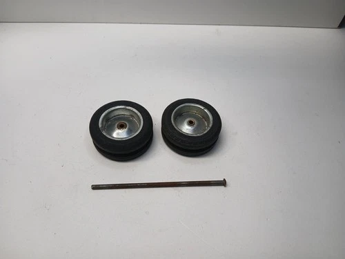 Vintage 1950s Tonka Dual Tandem Wheels for Semi Truck Original (Part Set Of 2)