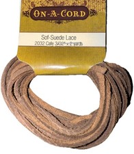 On A Cord Soft Suede Cord Cafe 3/32  x 2 Yards