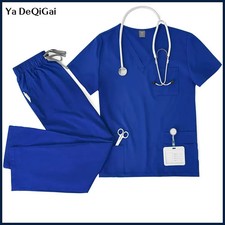 Uniformes médicos unisex hombres mujeres ropa de enfermería laboratorio belleza disfraz enfermera