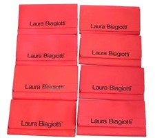 NEW 8 piece Laura Biagiotti Red CASE JEWELERY SUNGLASS Storage Bag TRAVEL Italy