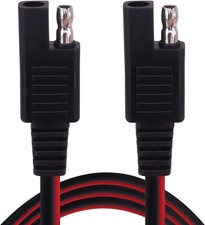 18AWG SAE Extension Cord, 2 Pin Cable 12V-24V Quick Disconnect DC Power Autom