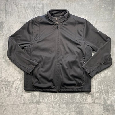OGIO Mens Interfor Performance Jacket Black Full Zip Softshell Embroidered XL