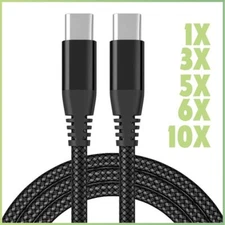 PD 60W USB-C to USB-C Cable Fast Charging Cord For iPhone 15 16 17 Pro Max Lot
