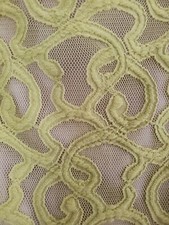 Nine West Women's Sheath Green Dress Long Sleeve Lace Overlay w/Stretch, size 8