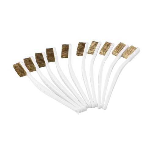 10 Pack Brass Wire Brush for Metal Rust Removal and Cleaning Industrial