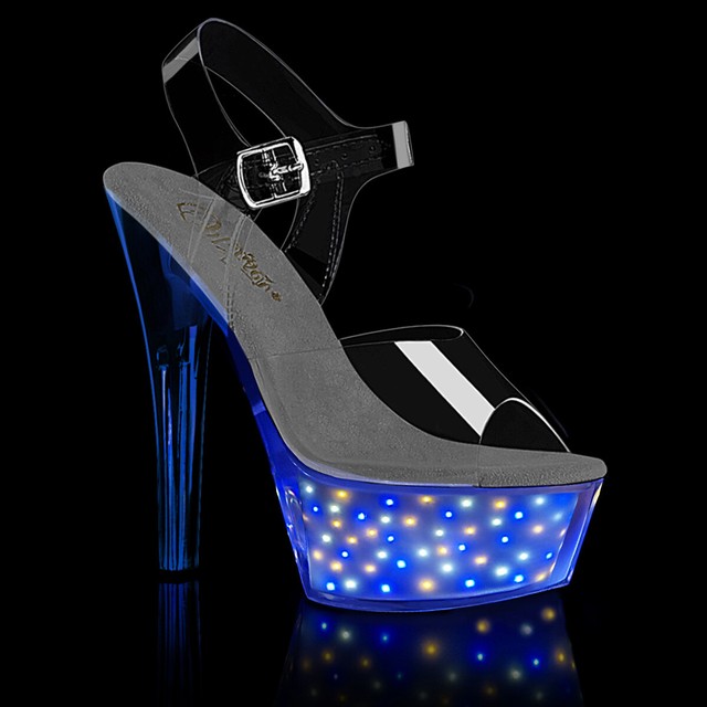 pleaser led heels