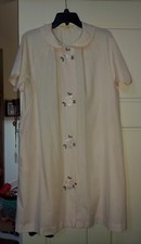 Vintage Sears Smart Time House Peach Coat Dress With Snaps. Size M/L