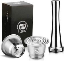 Capsules Riutilizzabili in Acciaio INOX per Nespresso, Capsule Ricaricabili Comp