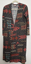 LuLaRoe Sarah open long duster sz S geo Southwest Pattern In Corals  Turquoise