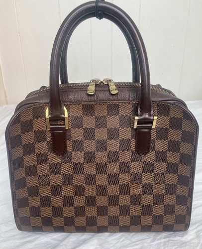 Authentic Louis Vuitton Damier Ebene Triana Handbag 