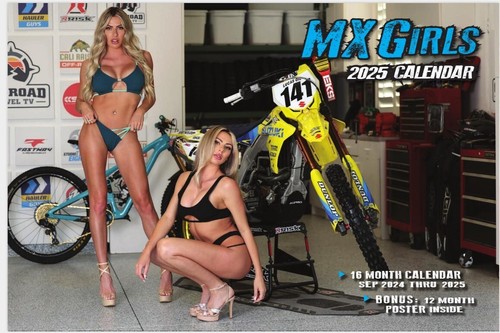 4 x 2025 MX NIÑAS MOTOCROSS CALENDARIO moto de cross hot babes motocicleta supercross - Imagen 5 de 8
