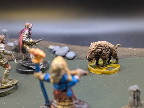 Miniatura fantasía dnd jabalí feroz bien pintada - Imagen 3 de 4
