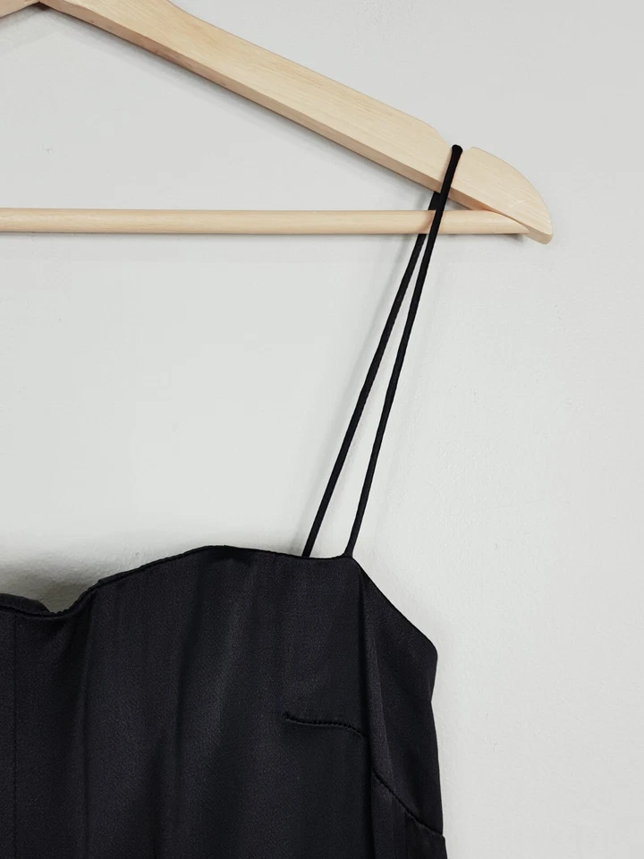 Mono negro sin mangas satinado Zimmermann para mujer talla 0 u 8/US 4 - hallazgo raro Foto 3 de 4