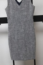 Banana Republic size 0 blue and white tweed sleeveless dress