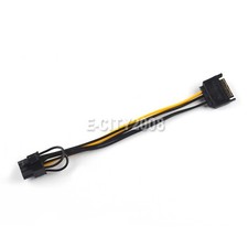 15pin SATA Male to 8pin 6 2 PCI-E Power Supply Cable for GPU Graphic Video Card