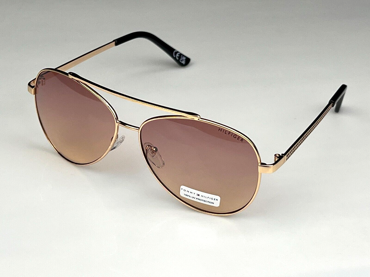 Tommy Hilfiger RUMI WM Ladies Rose Gold Frame Designer Aviator