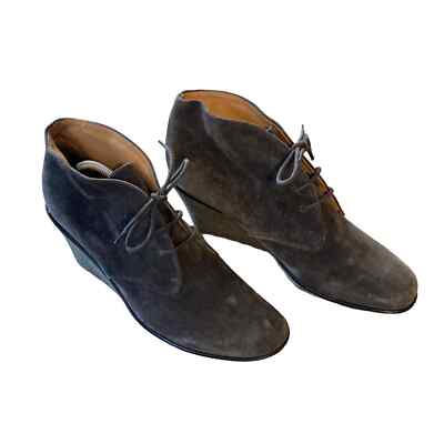 Women s Gabor Size 7 Elen Gray Suede Wedge Oxfords