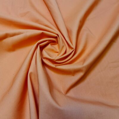 Baumwolle Uni Stoff Koralle Pfirsich Weich Kleid Handarbeit 58'' breit pro Meter