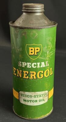 BP ENERGOL SPECIAL VINTAGE QUART MOTORÖL BLECHDOSE GARAGE WERBUNG DISPLAY AF