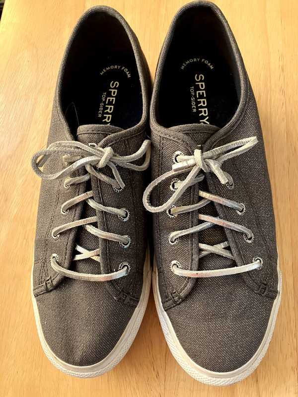 Sperry Top-Sider Women's STS80332 SeaCoast Core Canvas Sneakers Size 7.5 gray