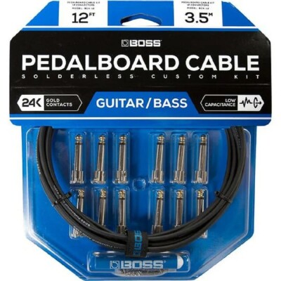 Boss Pedalboard Cable 12' - Solderless Custom Kit - Guitar/Bass
