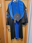 Cotrell And Leonard Black Blue Velvet Tam Hood And Robe Regalia Graduation Gown