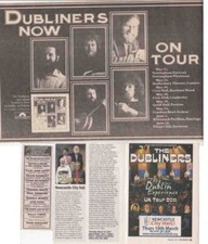 THE DUBLINERS : CUTTINGS COLLECTION - Adverts