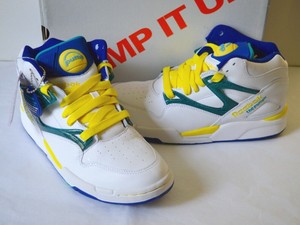 reebok pump white blue