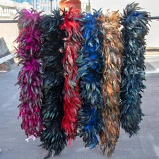 2Meters Rooster Chicken Feathers Scarf Long Plumes Crafts Shawl Party Cosplay