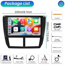 Apple Carplay Stereo FM Radio Navi Rear Camera For Subaru Forester 2009-2013