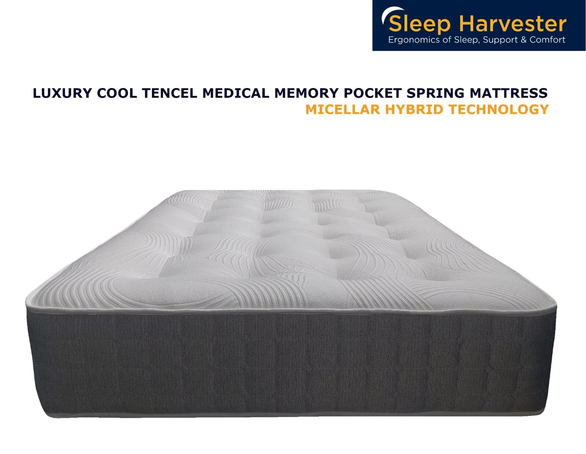 5000 Cool Tencel Medical Memory Pocket Spring Mattress 4FT6 Double 5FT King 6FT