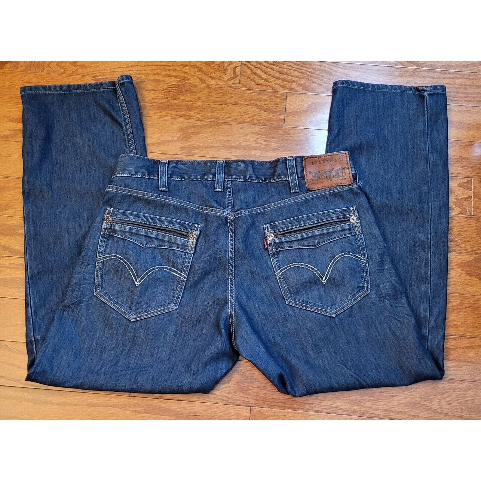 Levis 514 Slim Straight Mens Dark Wash Jeans 38x30 Limited Edition