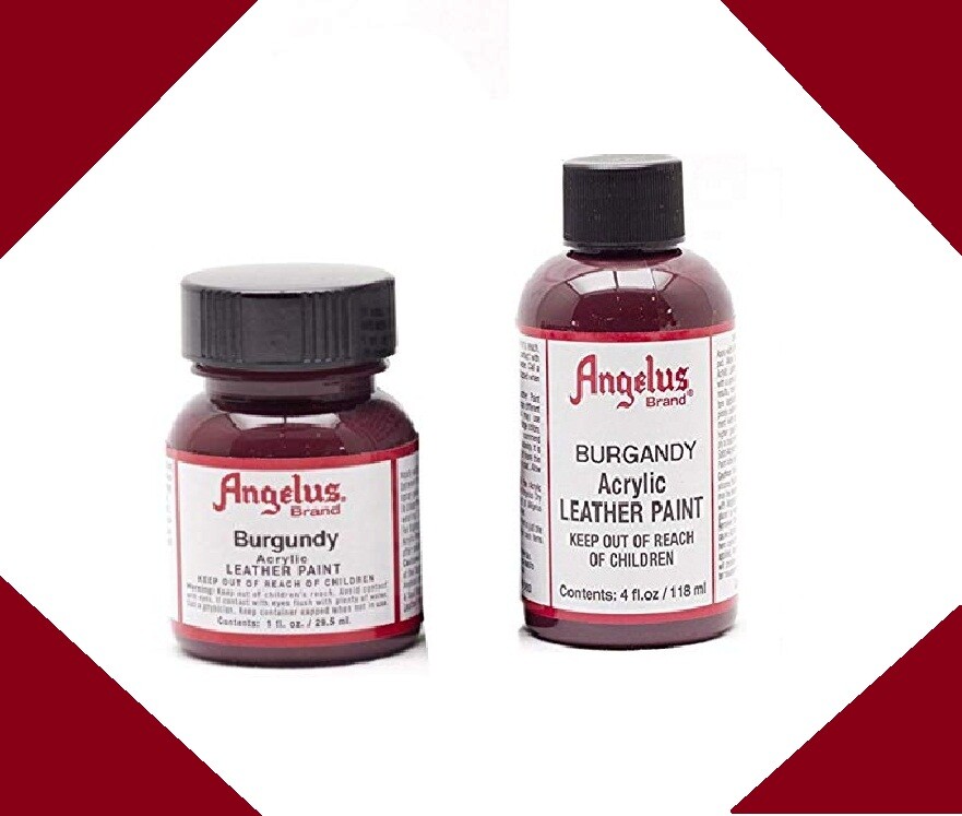 Angelus Acrylic Leather Paint-Burgundy-1OZ-4OZ UK